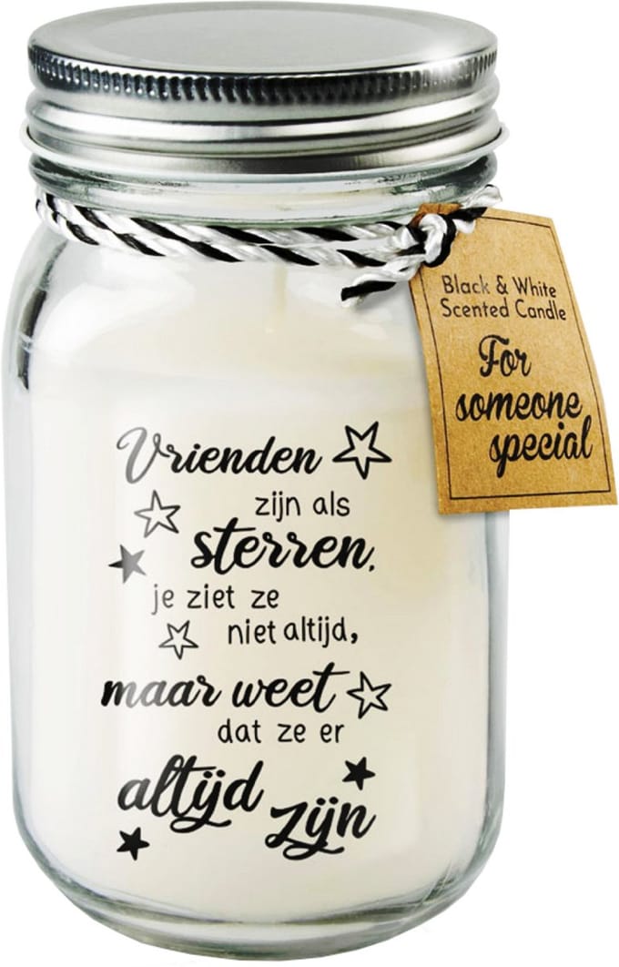 Black & White geurkaars - Vrienden