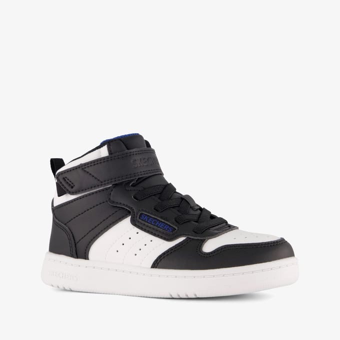 Skechers Quick Street jongens hoge sneaker - Zwart wit