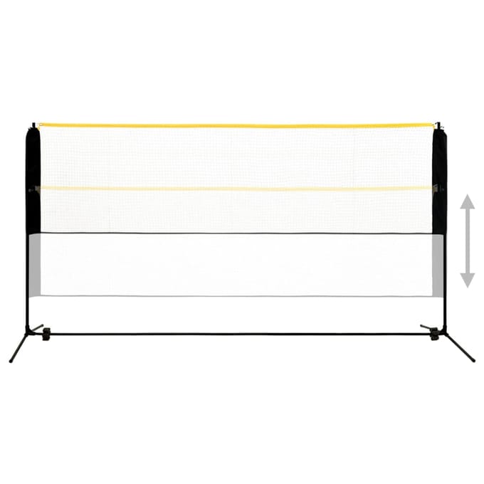 vidaXL - Badmintonnet - verstelbaar - 300x103x94-158 - cm - metaal