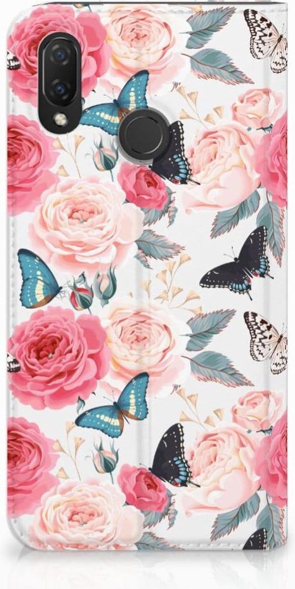 Huawei P Smart Plus Smart Cover Butterfly Roses