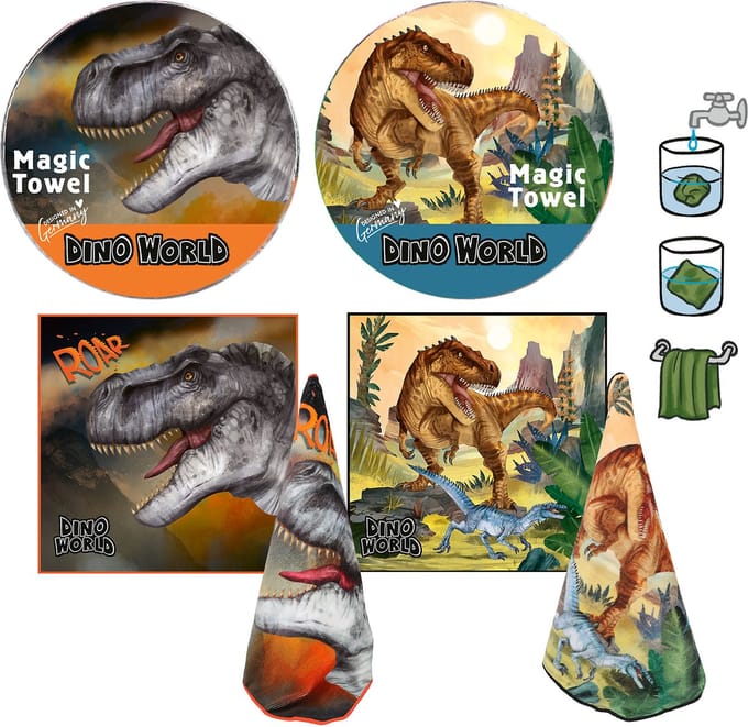 Depesche - Dino Wold magische handdoek - 1 stuk