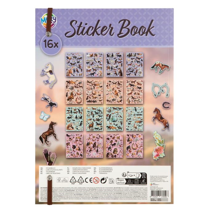 Stickerboek A4 Horse collection 16 pagina's en 900 + stickers