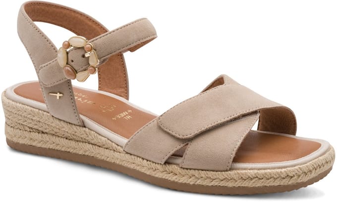 Tamaris Comfort Essentials Dames Sandalen - BEIGE SUEDE