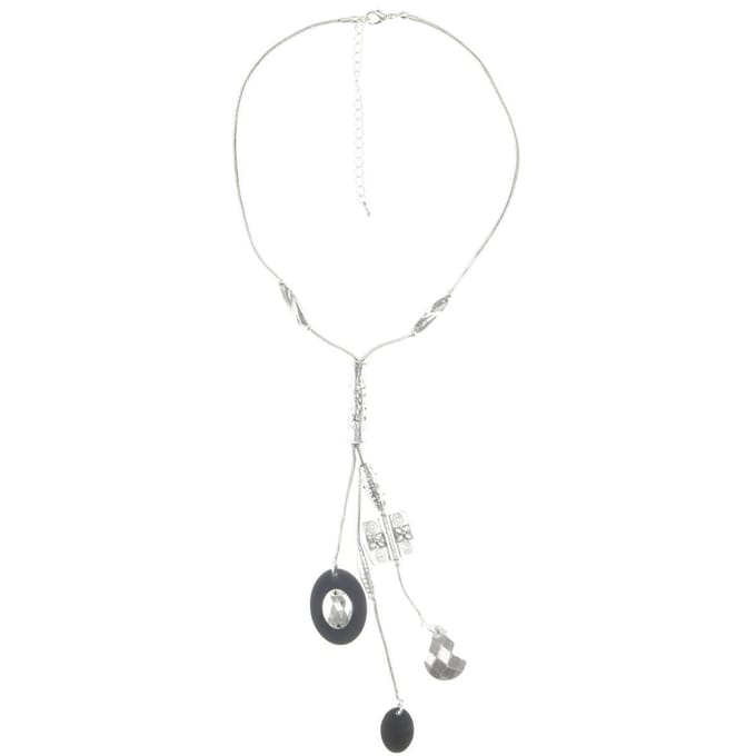 Behave ketting zilverkleur met hangers 40 cm - stijlvolle statement sieraden