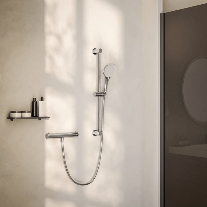 LOMAZOO Handdouche Met Thermostaatkraan - Doucheset Chroom - 12 cm - CIELO