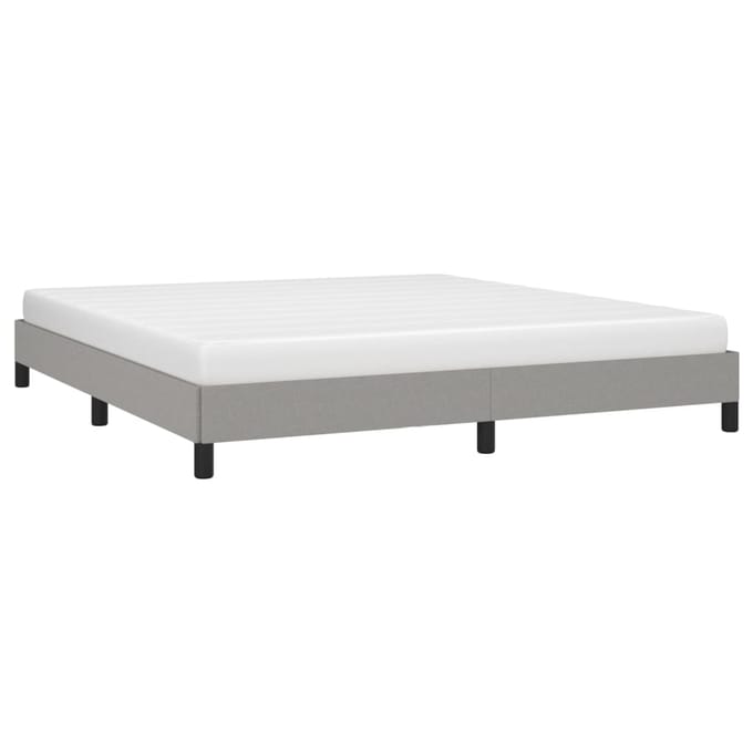 vidaXL - Bedframe - zonder - matras - stof - lichtgrijs - 160x200 - cm