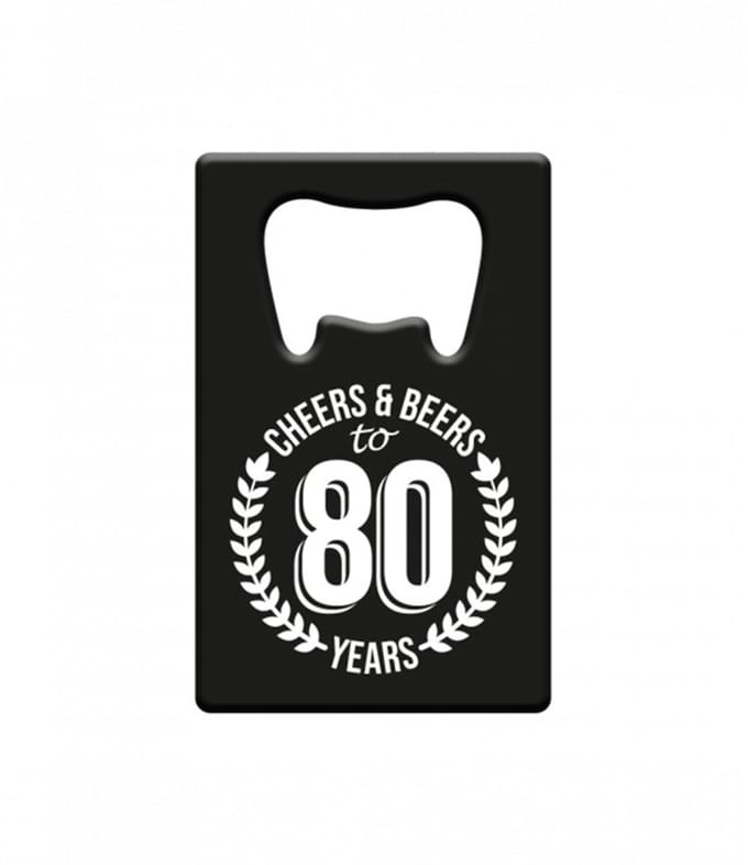 Paperdreams - Metal beer opener - 80 jaar