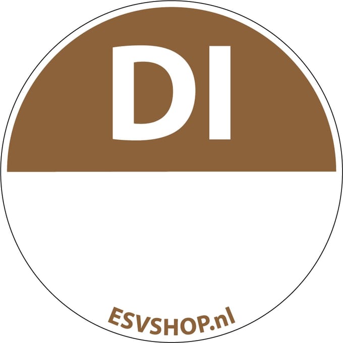 Dinsdag dagsticker op rol 20 mm - 1150 per rol