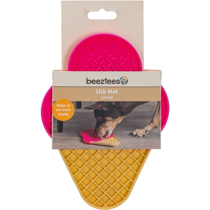 Beeztees Likmat Ijsje - Hond - Silicone - Roze - 21x15x1,8 cm