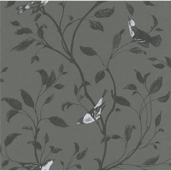 Vogel behang grijs tendresse rasch 798968