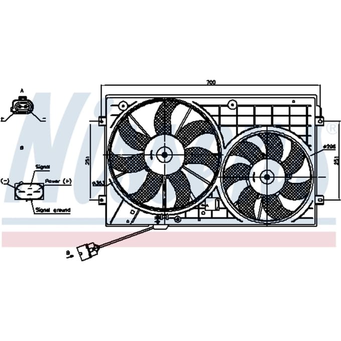 Koelventilatorwiel, motorkoeling NISSENS 85644