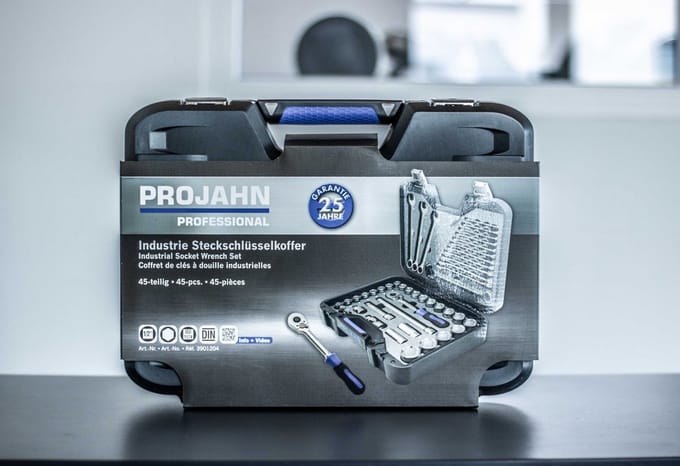 1/2" Dopsleutelset / ringsteeksleutels 45-dlg PROFESSIONELE ''PROJAHN''