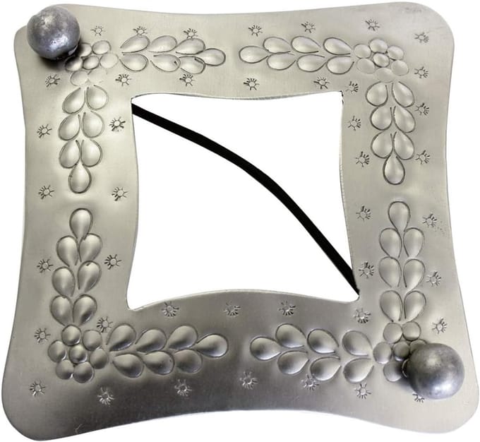 Embrasse, ruit, rvs-look, 10 x 10 cm, metaal
