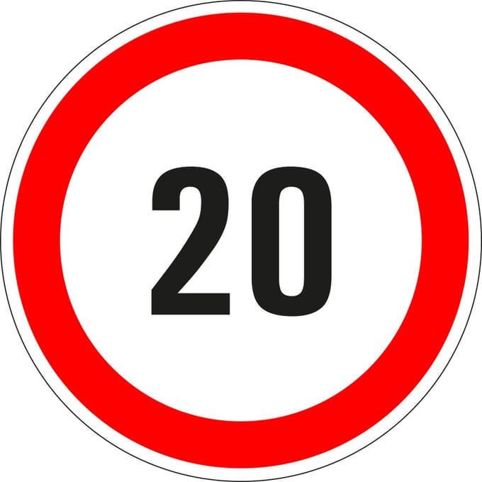20 sticker - zelfklevende folie 100 mm