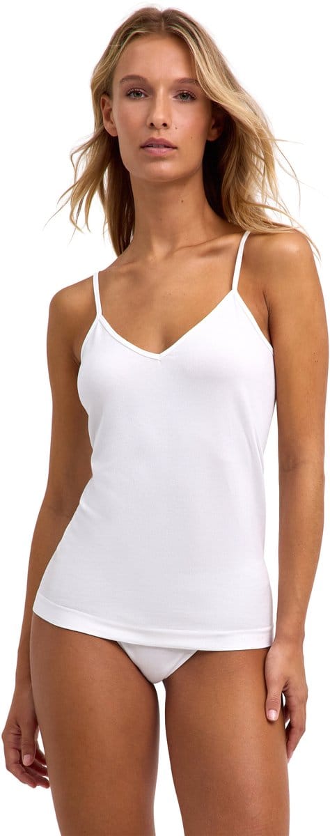 FALKE Daily Seamless Spaghetti naadloos modal top van onderlaag dames wit - maat S