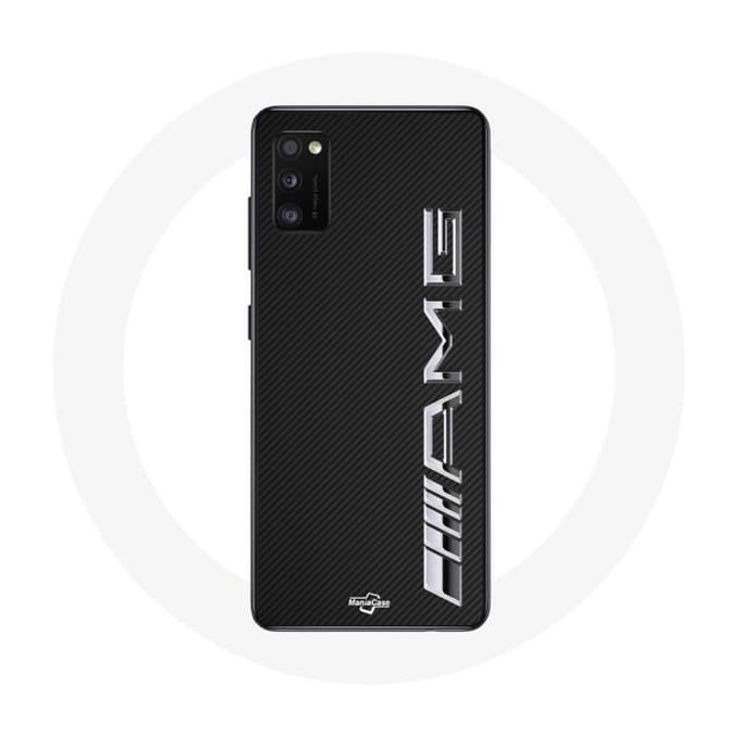 Samsung Galaxy A41 Hoesje met Amg-logo in carbontextuur