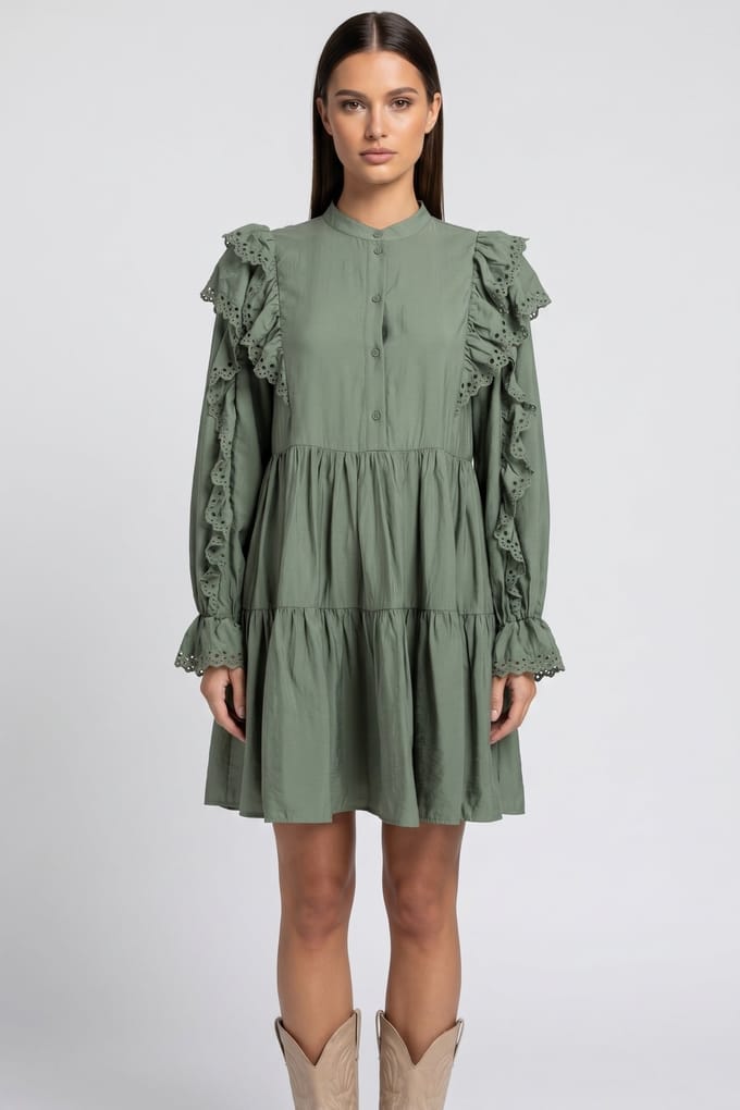 & Other Stories Alidress Khaki Maat: S | Blousejurken Outlet | Dames | Bruin
