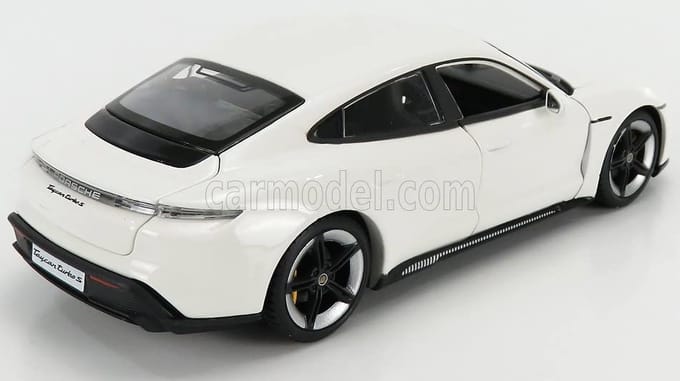 Bburago Porsche Taycan Turbo S 1:24 modelauto wit