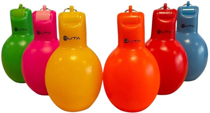Handfluit - Fluitje Scheidsrechter - Knijpfluit - Wizzball - Set van 6 stuks
