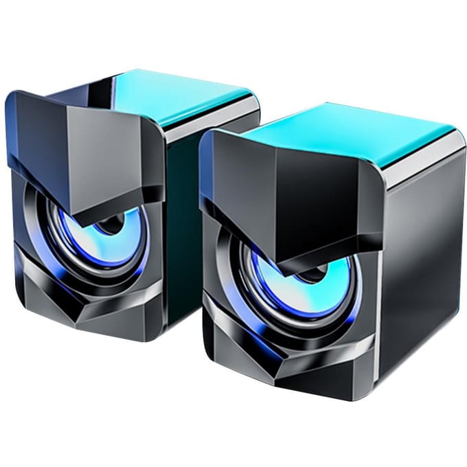 SADA D-158 Mini ordinateur de bureau haut-parleur Super basse caisson de basses 3.5mm lecteur de musique filaire Soundbox USB noir