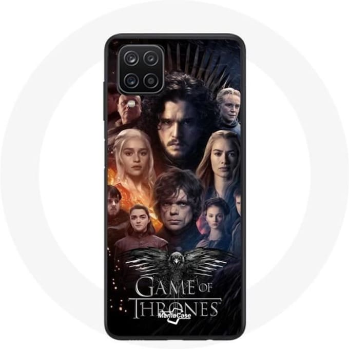 Coque pour Samsung Galaxy A12 Game of Thrones Saison 8 Le Trône de Fer L'affiche de L'équipage Logo