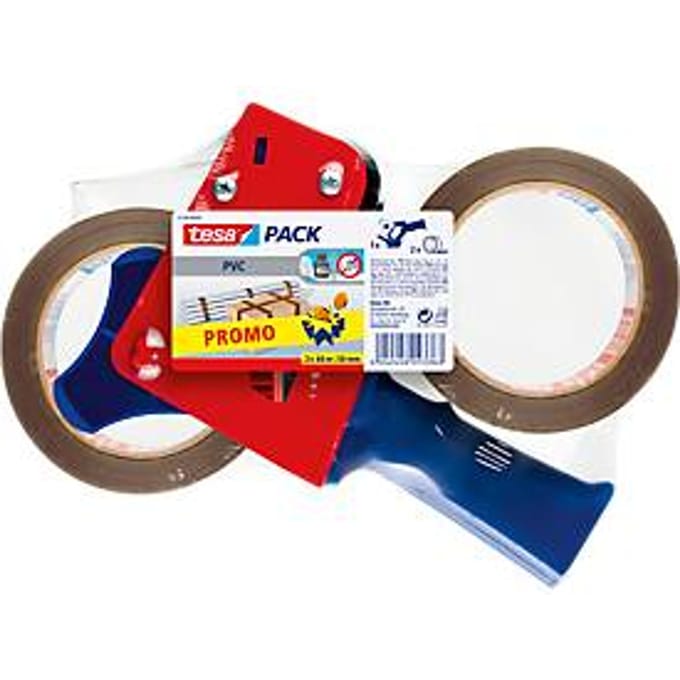 tesa Tapedispenser 57108-00-01 Bruin Rolbreedte (max.): 50 mm Rollengte (max.) 66 m Met mesbescherming