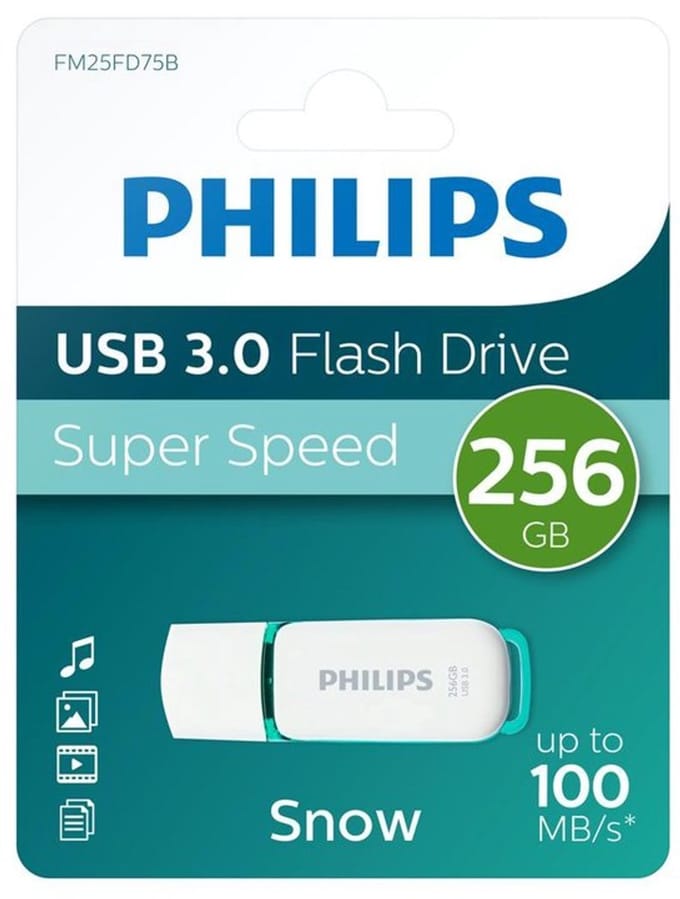 Philips FM25FD75B - USB Stick - 256GB - USB 3.0 - Snow Edition - Groen