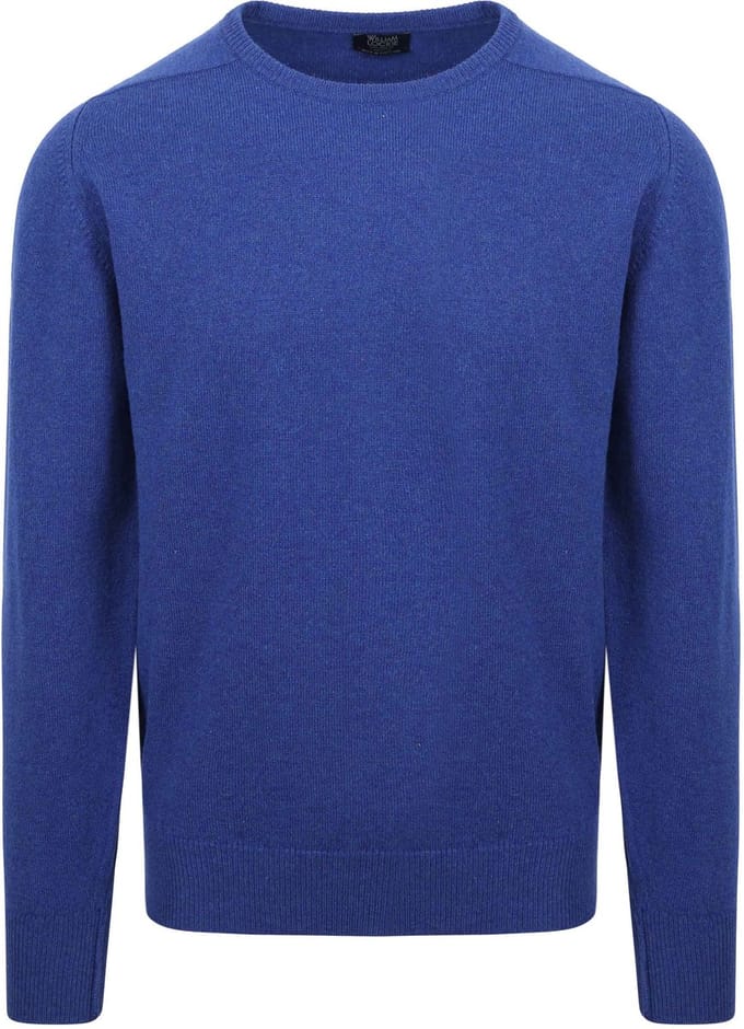 William Lockie O Lamswol Blauw - Maat XXL - Heren - Pullovers