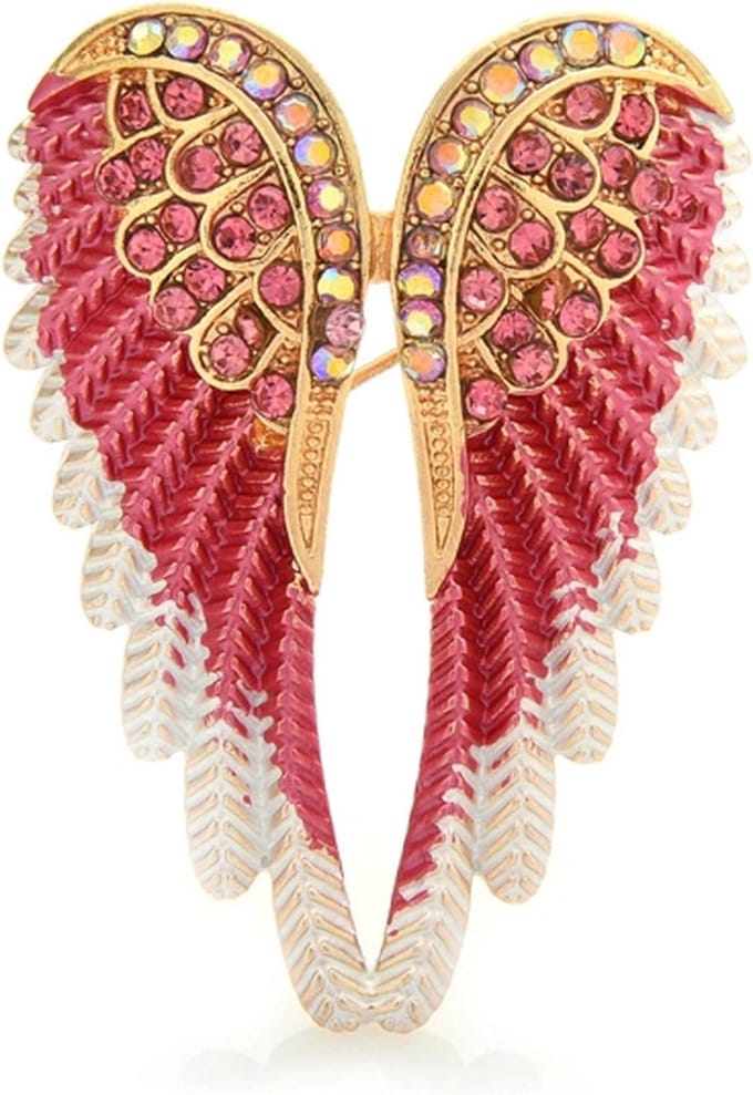 Broche 009 Vleugels rood