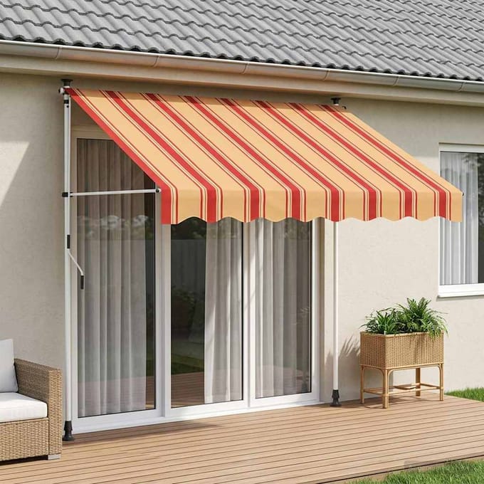 vidaXL - Handmatig - uitschuifbare - luifel - Multikleur - 150 - x - 115 - x - 300 - cm