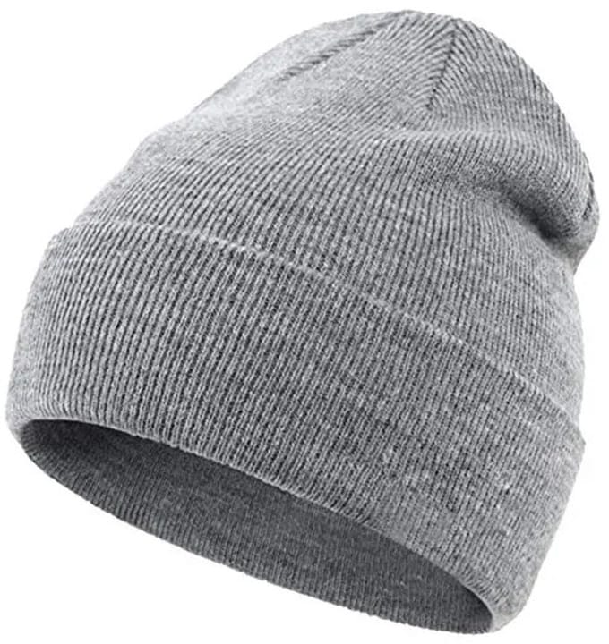 Warme Dames Beanie - Tweelaags - Oprolbare Rand - Lichtgrijs