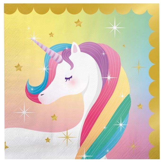 Napkins unicorn | 6 stuks