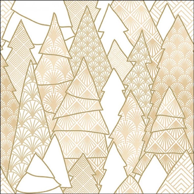 Lunch Servetten Luxury Trees White - Ambiente - 33x33 cm