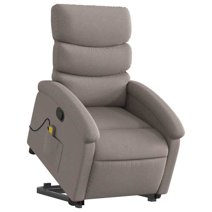 vidaXL - Sta-op-massagestoel - verstelbaar - stof - taupe