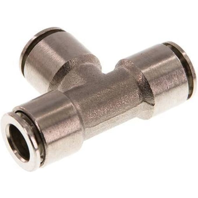 8mm T-koppeling Messing Insteekfitting FKM