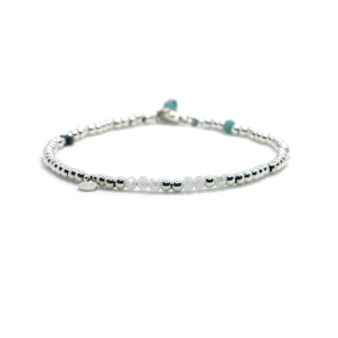 Heaven Eleven - enkelbandje 925 zilver 3,5mm WIT - 25 cm