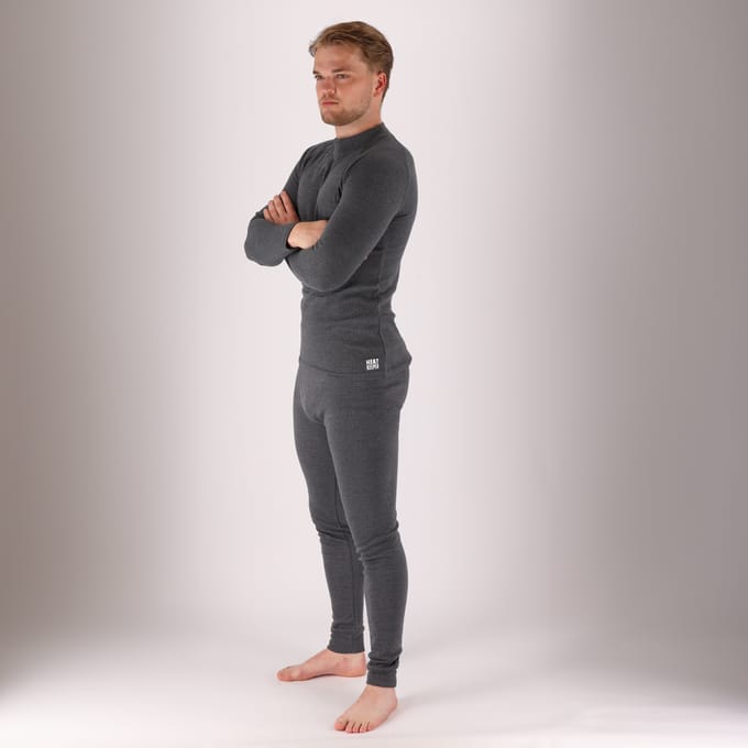 Heatkeeper - Thermo broek/shirt heren - Set - Antraciet - M - Thermokleding heren