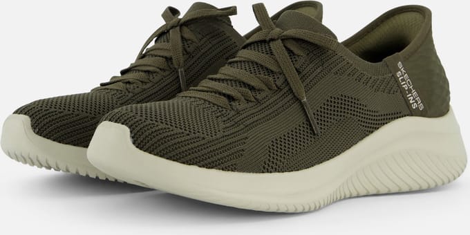 Skechers Ultra Flex 3.0-Brilliant Path Dames Instappers - Olijfgroen - Maat 39