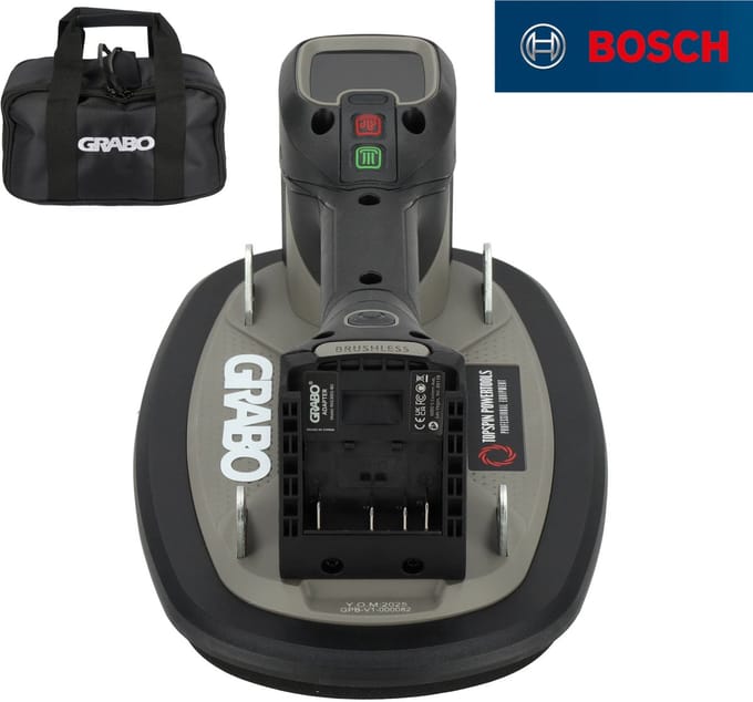 Grabo Pro Brushless in Tas - met Bosch 18V Accu aansluiting - 120 kg hefvermogen
