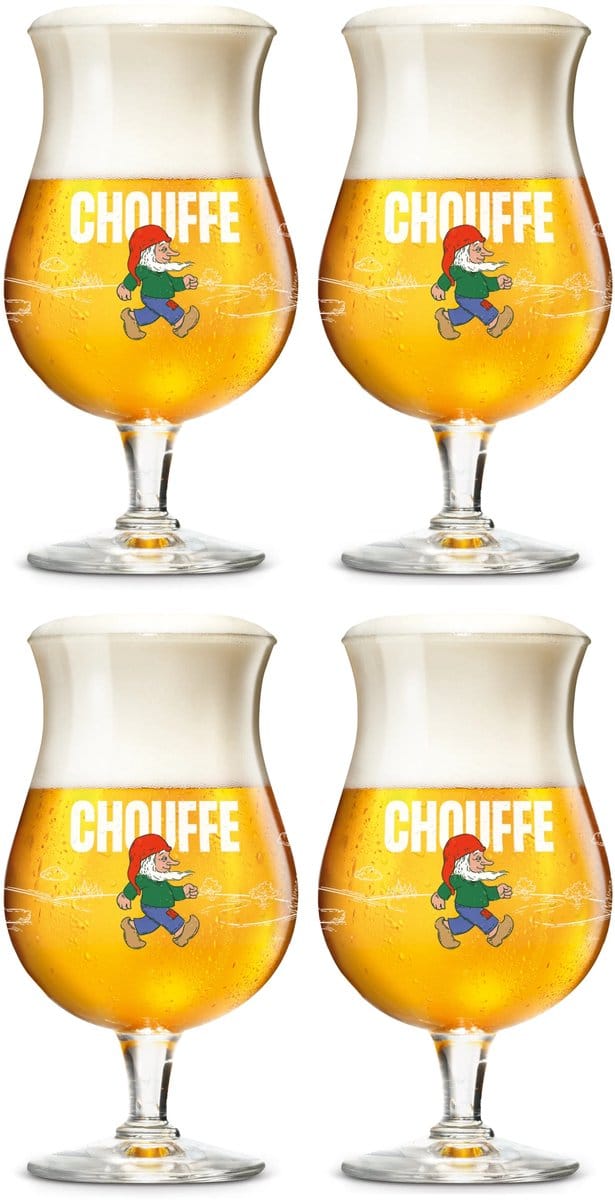 La Chouffe Bierglazen 330 ml - 4 Stuks