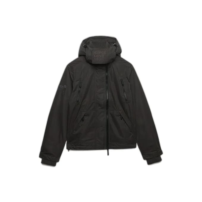 Superdry Microvezel Arctic Windcheater Jas Met Capuchon Black Grootte: L