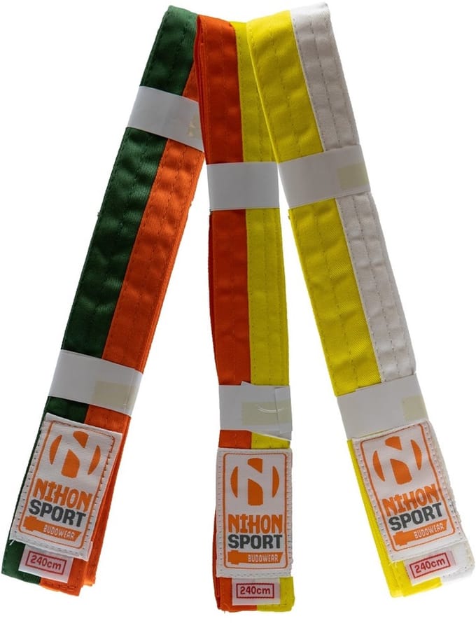 Nihon Band twee kleuren | lichte kwaliteit | Wit / Geel (Maat: 220)