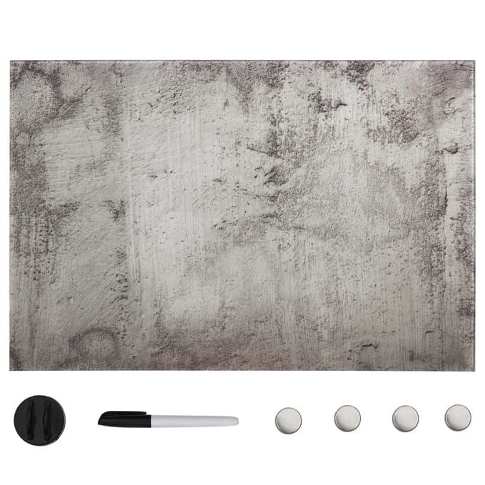 vidaXL - Magneetbord - wandmontage - 50x30 - cm - glas