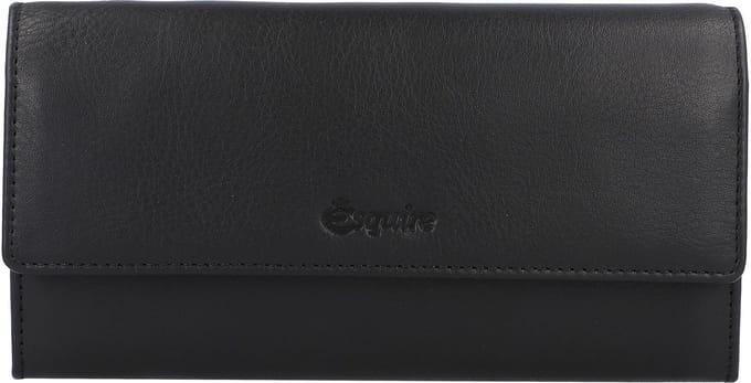 Esquire Peru Portemonnee RFID Leer 18,5 cm - Dames - Horizontaal - schwarz