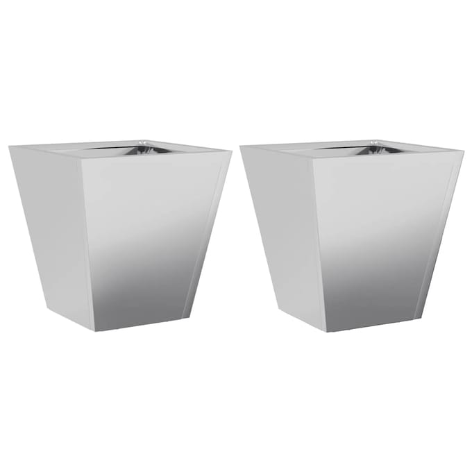 vidaXL - Plantenbakken - 2 - st - 30x30x30 - cm - gegalvaniseerd - staal