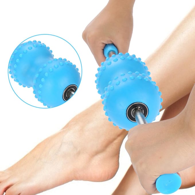 Multifunctionele Lichaamsspier Yoga Massage Roller Stick Meridiaan Pijnverlichting Stick beige
