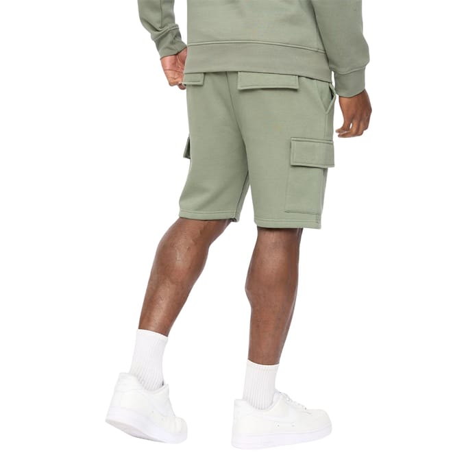 Crosshatch Heren Bardon Cargo Shorts (Olijf)
