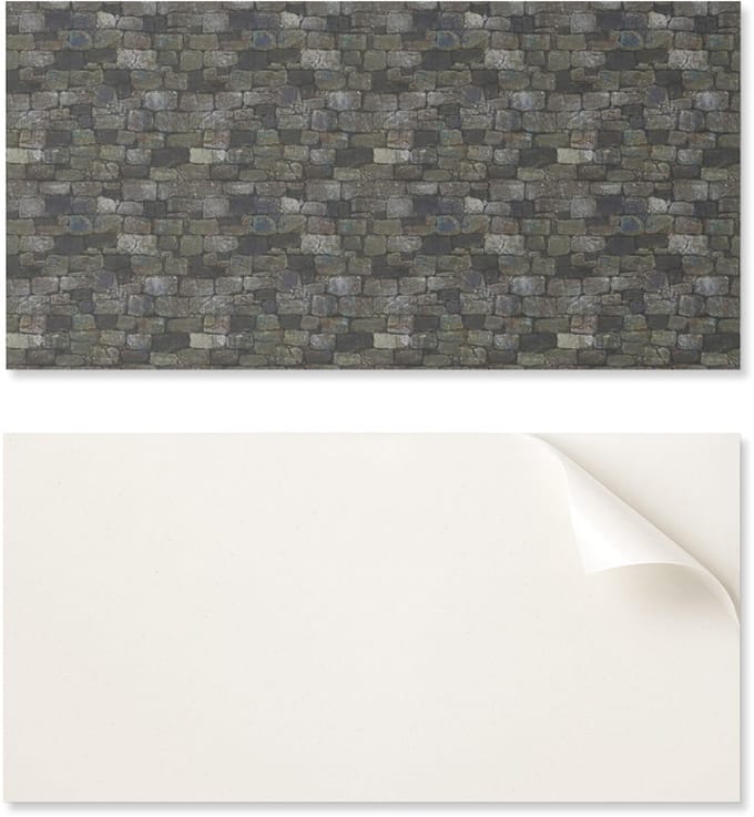 Zelfklevend PVC-paneel voor de eetkamer met afbeelding van een bakstenen muur, 100x50 cm