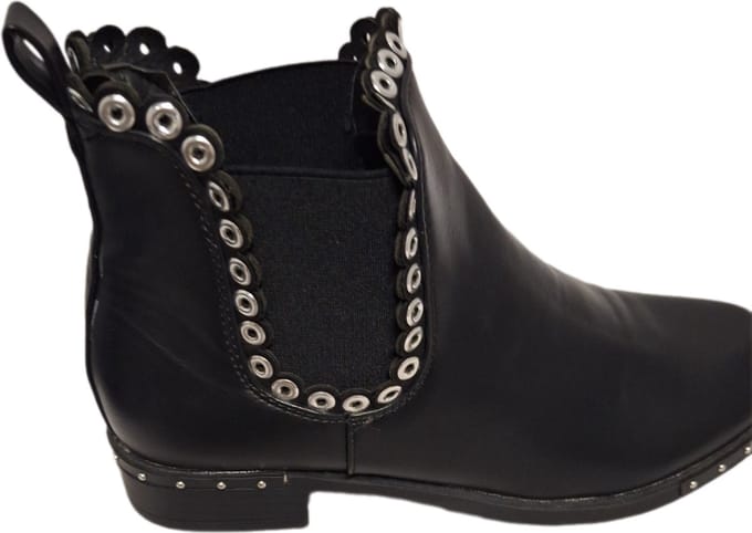 LUCKY SHOES-ENKELBOOTS-LEDERLOOK-STUDS DECORATION-39