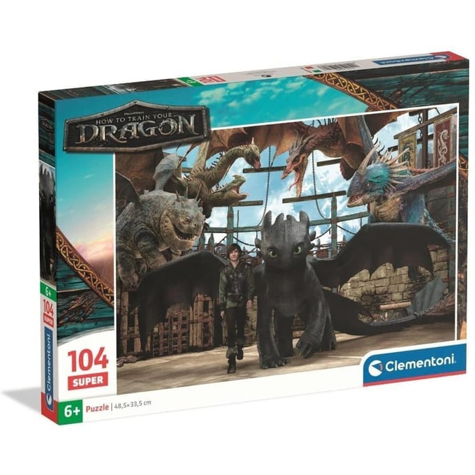Clementoni - Puzzel - How to train your dragon - 104 stukjes - vanaf 6 jaar
